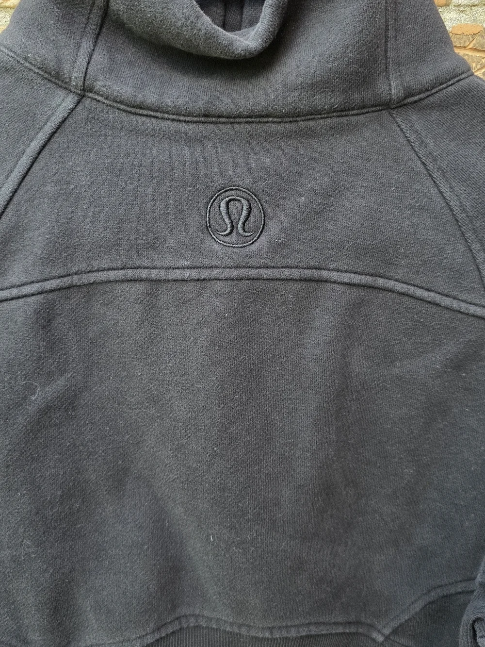 lululemon athletica Black Half-Zip Funnel Neck Pullover Sweater